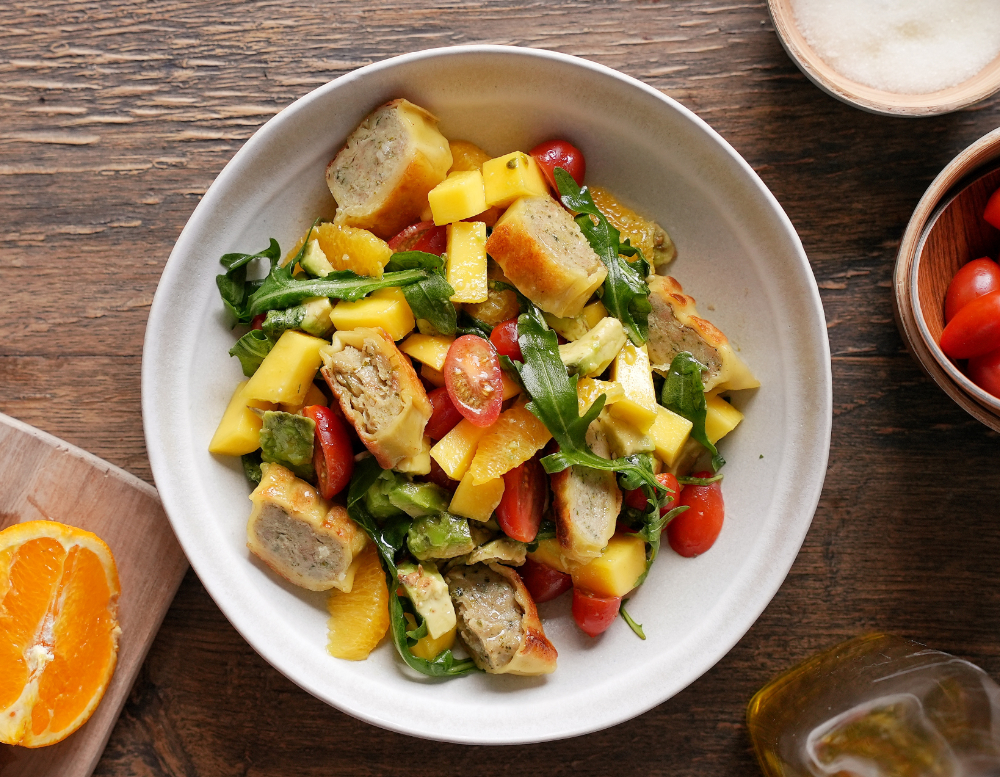 Bunter Maultaschensalat mit Früchten | BÜRGER GmbH &amp; Co. KG